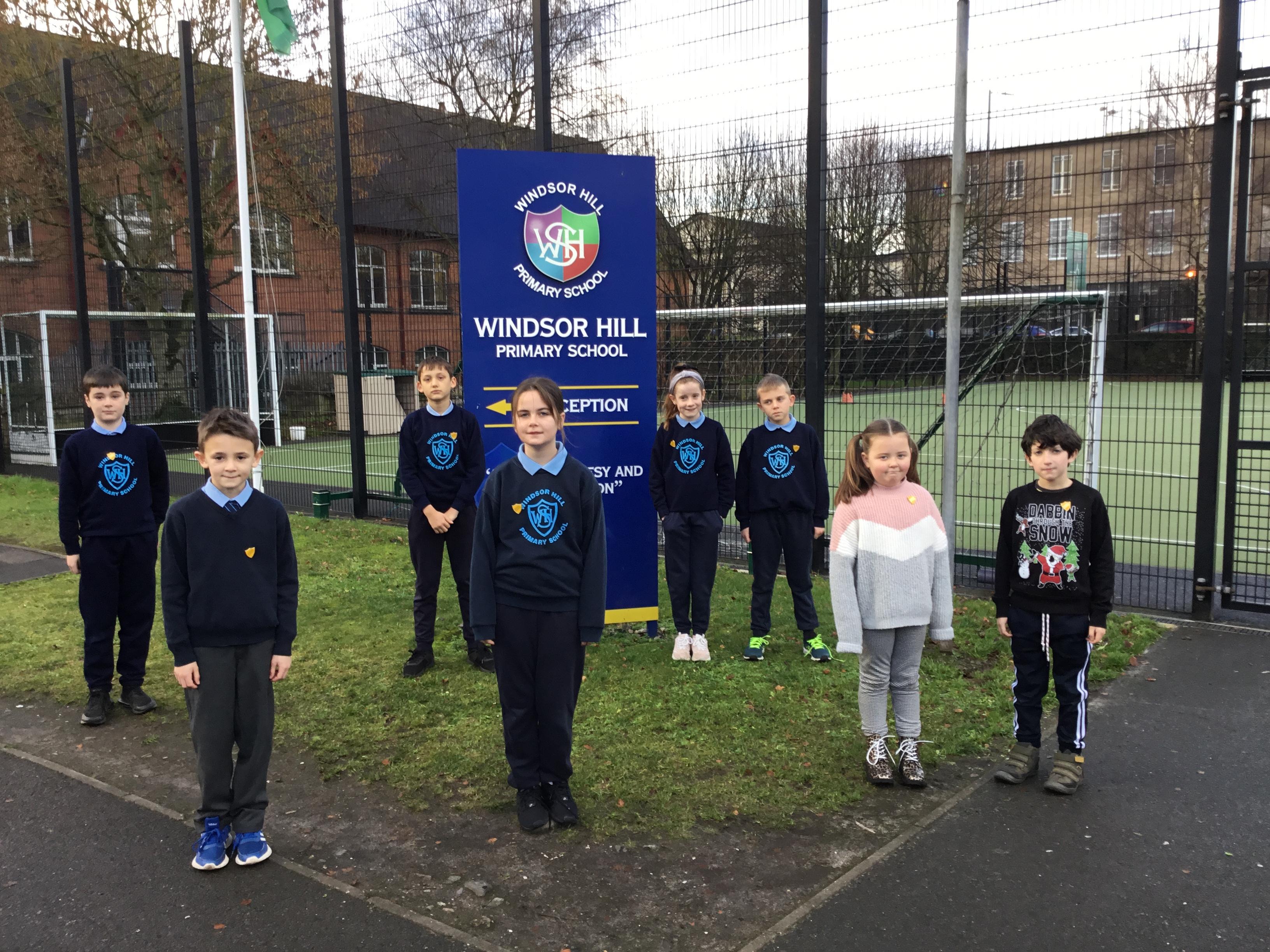 School Council members who recieved their badges today following class elections.